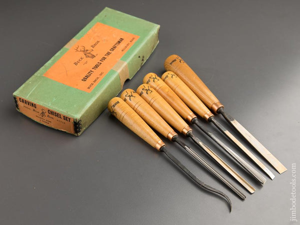BUCK BROS Set of Six Chisels DEAD MINT in Original Box - 88229