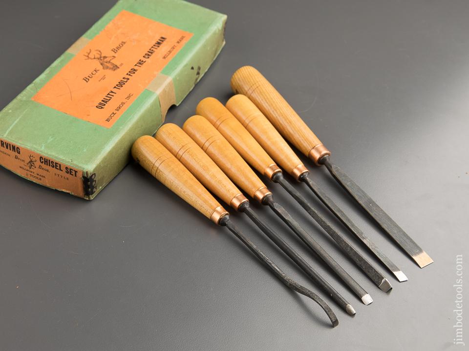 BUCK BROS Set of Six Chisels DEAD MINT in Original Box - 88229