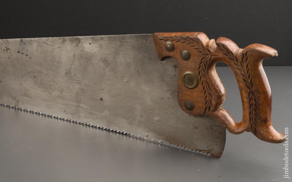 RARE 5 1/2 point 26 inch Rip DISSTON No. 99 Hand Saw - 88230K