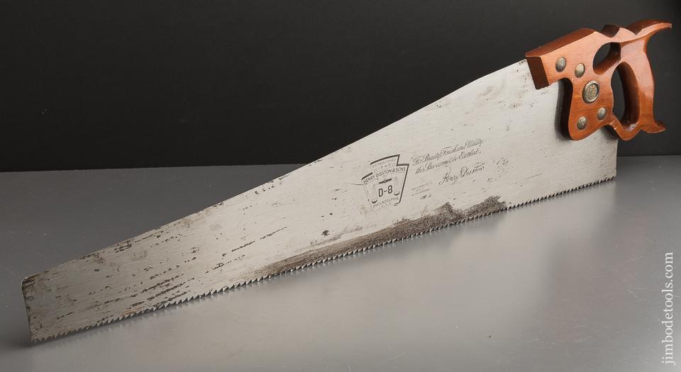 UNUSED 5 1/2 point 26 inch Rip DISSTON D-8 Hand Saw NEW OLD STOCK - 88238