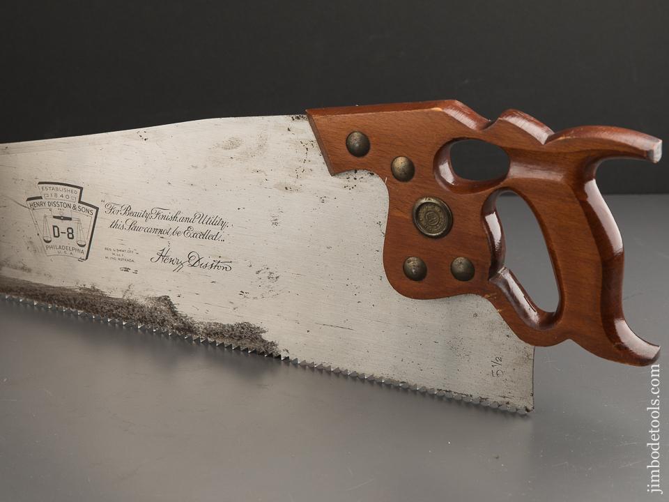 UNUSED 5 1/2 point 26 inch Rip DISSTON D-8 Hand Saw NEW OLD STOCK - 88238