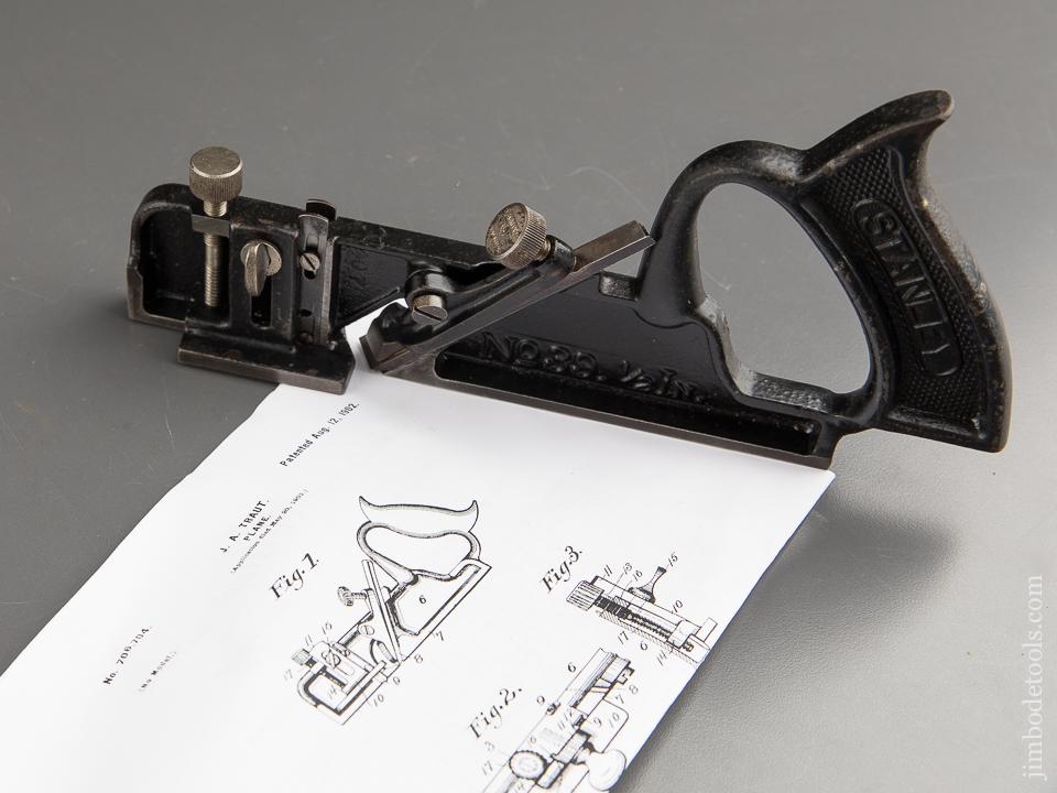 TRAUT Patent August 12, 1902 STANLEY No. 39 1/2 Dado Plane SWEETHEART - 88246
