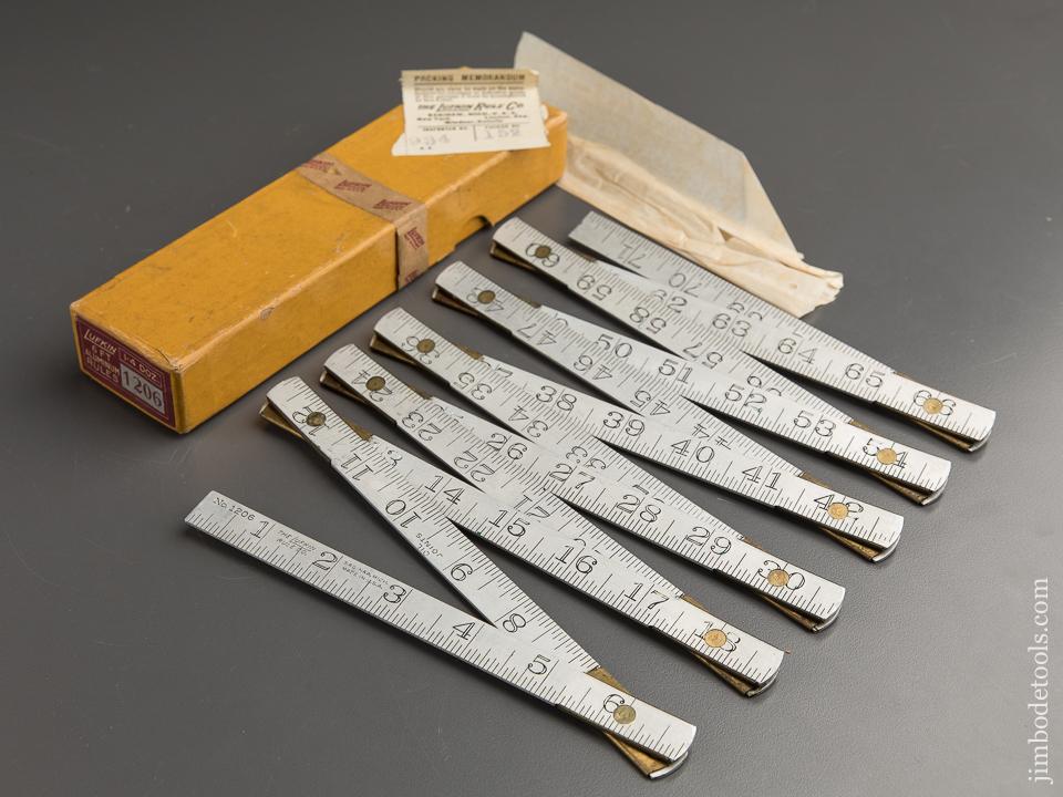 Six Foot LUFKIN No. 1206 Aluminum Zig Zag Rule in Original Box - 88254