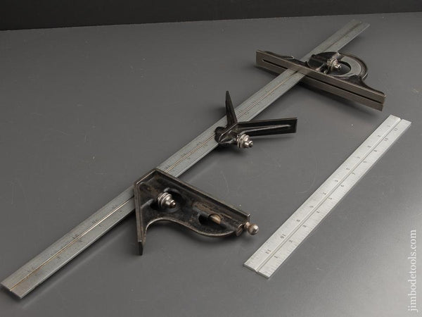 24 inch STARRETT Combination Square with Three Heads and Twelve inch Scale - 88258