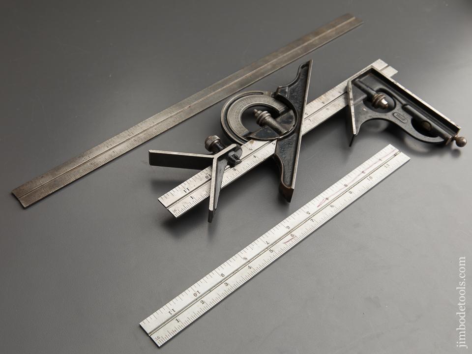 Eighteen inch STARRETT Combination Square with Two Twelve inch Scales - 88259