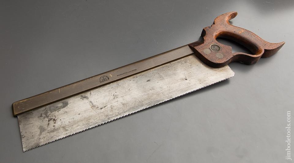 SPECTACULAR! 12 point 14 inch Cross Cut SPEAR & JACKSON Brass Back Saw JUST SHARPENED! - 88270