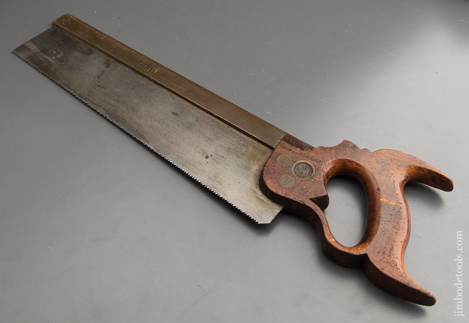 SPECTACULAR! 12 point 14 inch Cross Cut SPEAR & JACKSON Brass Back Saw JUST SHARPENED! - 88270