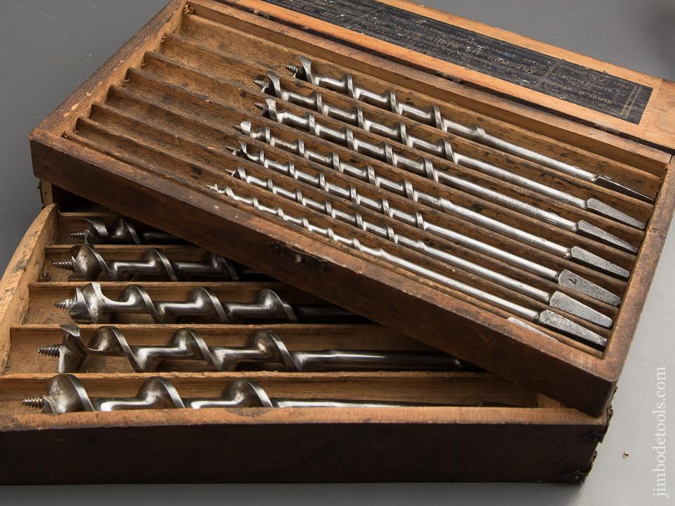 Complete Set of 13 IRWIN Auger Bits in Original Two Tiered Box - 88294