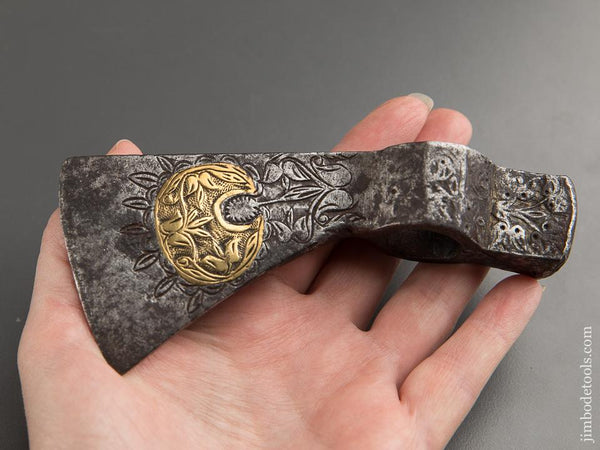 Gold Inlay Belt Axe Battle Axe - 88310U