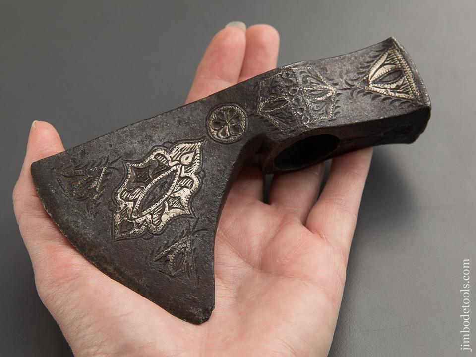 Silver Inlay Belt Axe Battle Axe - 88311U - AS OF AUG 4