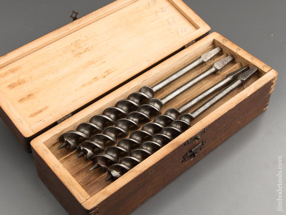 Complete Set of 13 RUSSELL JENNINGS Auger Bits in Original 3 Tiered Box - 88316