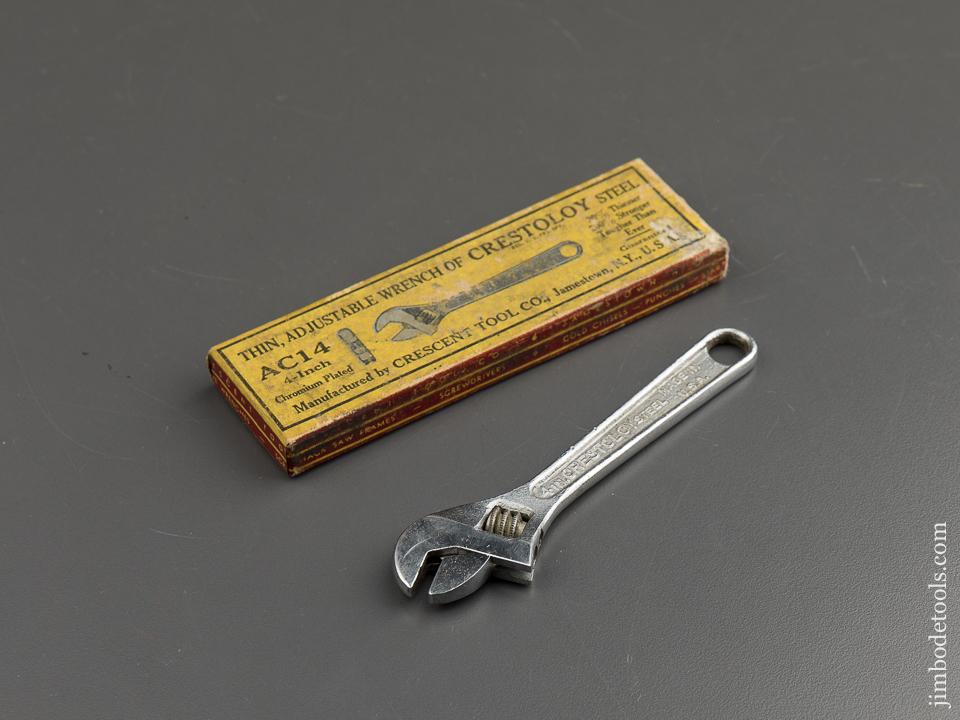 Four inch CRESCENT TOOL CO Thin, Adjustable Wrench in Original Box - 88318