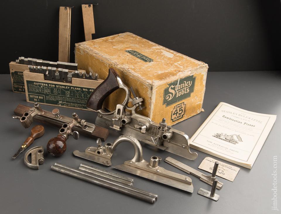 STANLEY No. 45 Combination Plane 100% COMPLETE in Original Box SWEETHEART - 88321