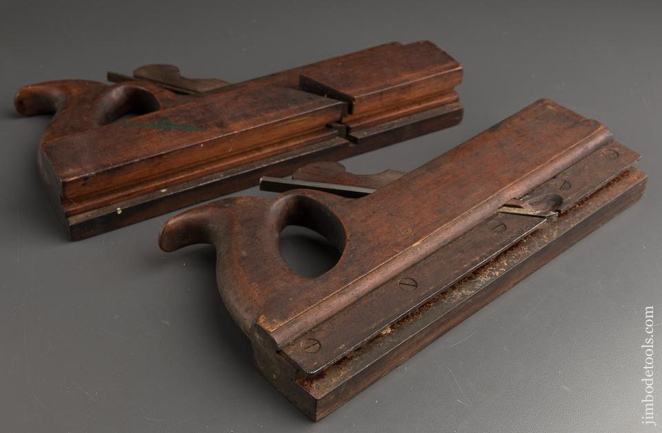 Great! RARE Handled Set of 7/8 inch Tongue & Groove Planes by H. CHAPIN UNION FACTORY circa 1828-87 - 88332