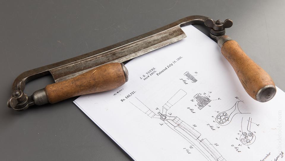 YOUNG's Patent July 16, 1895 JAMES SWAN Eight inch Folding Draw Knife - 88374
