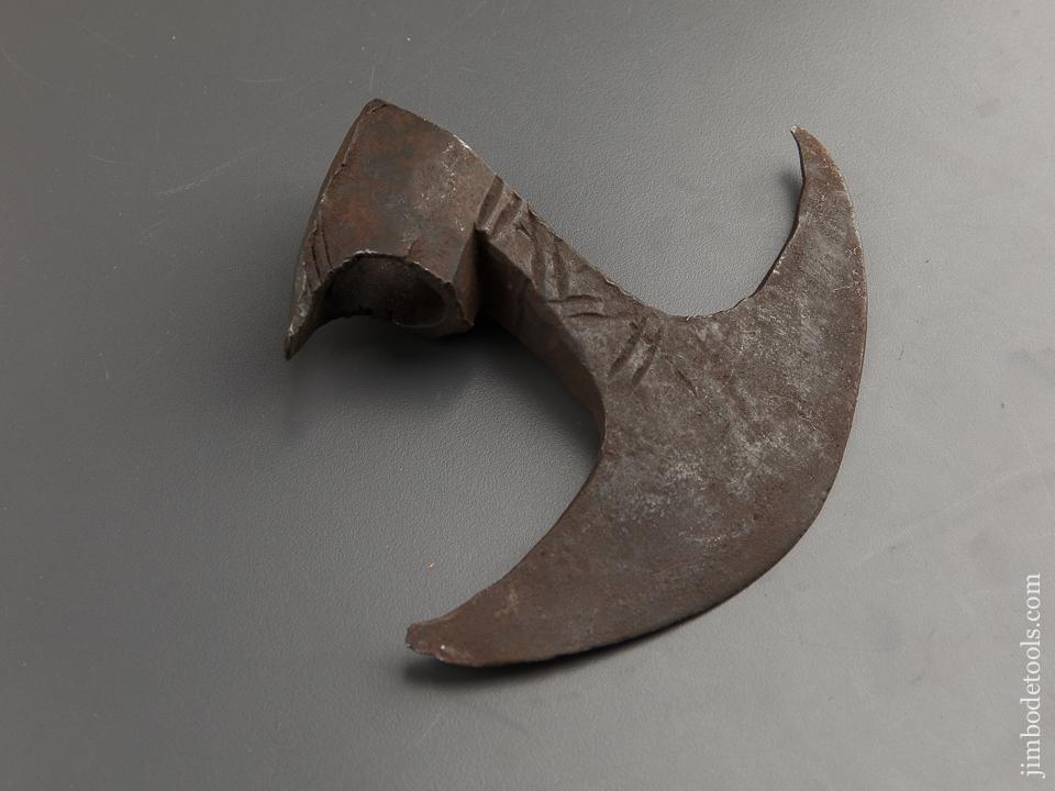 Early Hand forged Decorated Battle Axe - 88388