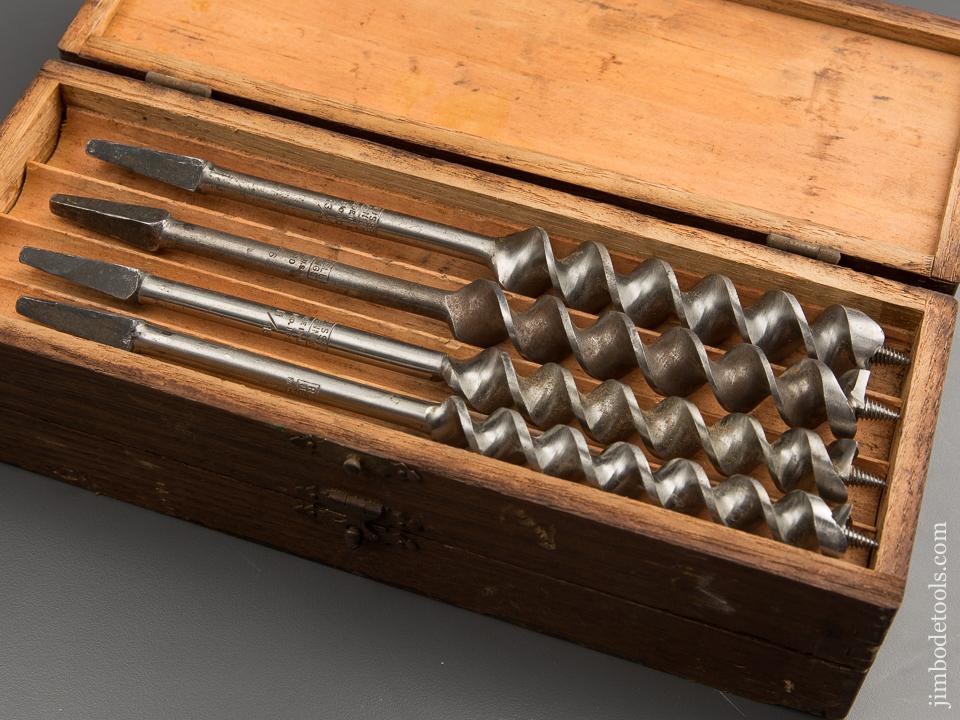 Complete Set of 13 RUSSELL JENNINGS Auger Bits in Original 3 Tiered Box - 88437