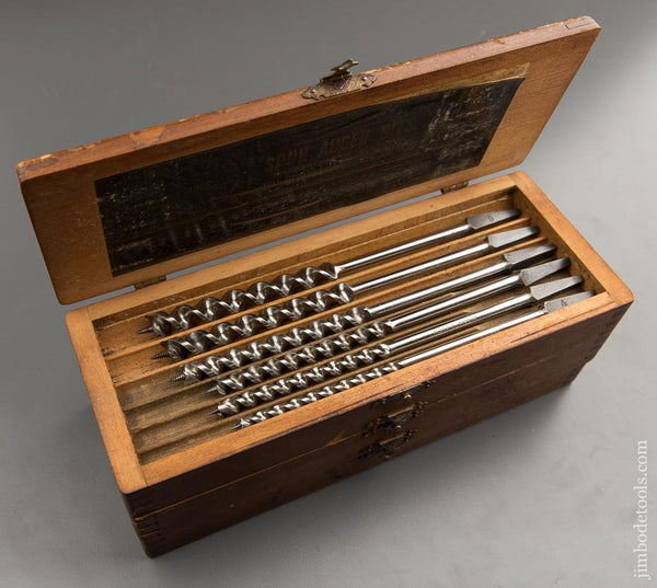 EXTRA FINE and Complete Set of 13 RUSSELL JENNINGS Auger Bits in Original 3 Tiered Box - 88438