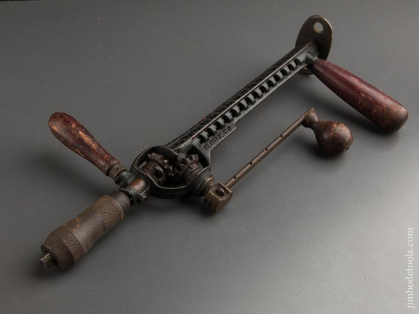 Rare! RUSBY Patent December 3, 1912 Drill with an Unprecedented ALL Three Handles AND Chest Pad! - 88461