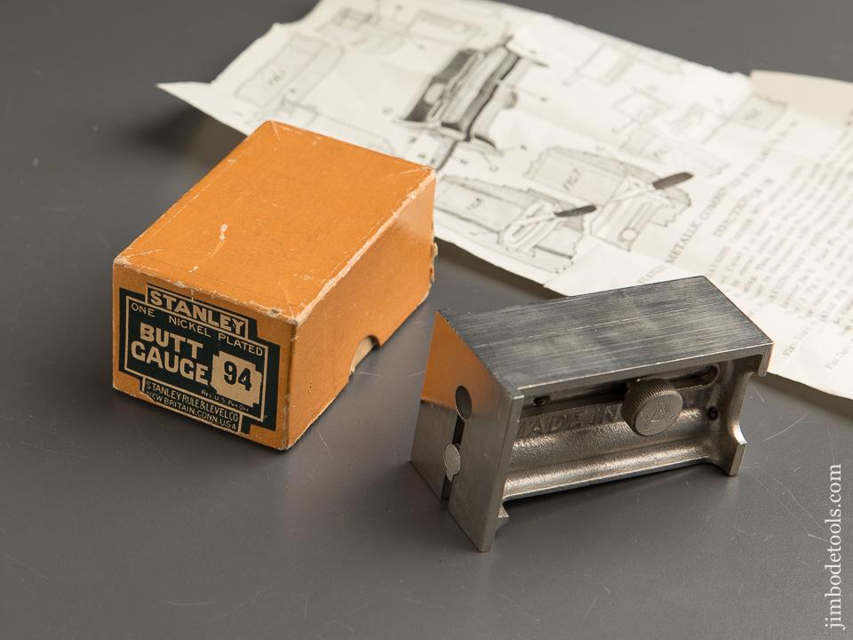 STANLEY No. 94 Butt Gauge MINT in Original Box - 88467
