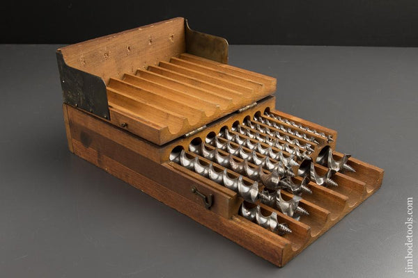 Extra Fine! Set of Thirteen JAMES SWAN Auger Bits in Box - 88505