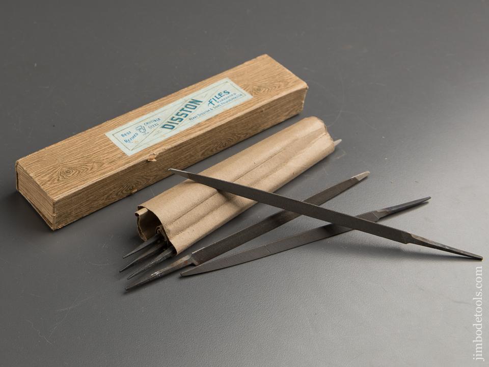 Seven Vintage Six inch DISSTON Saw Files in Original Box - 88534