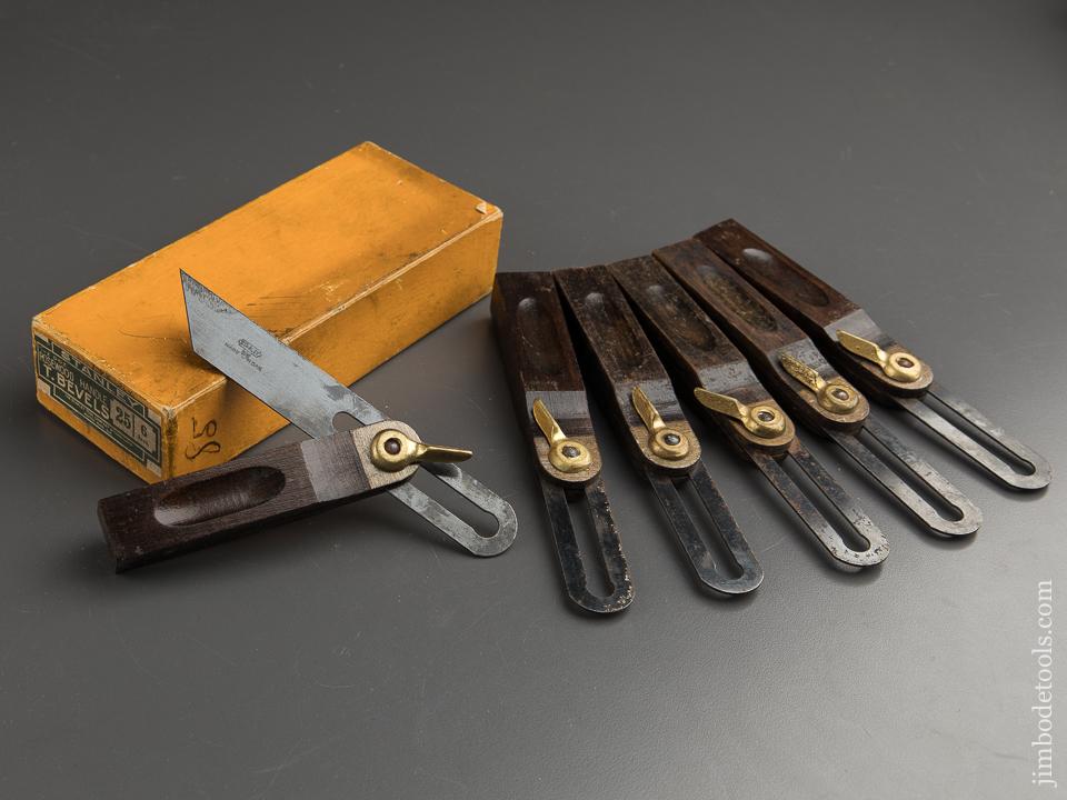 Full Box of Six inch STANLEY No. 25 Rosewood Handle T Bevels - 88541