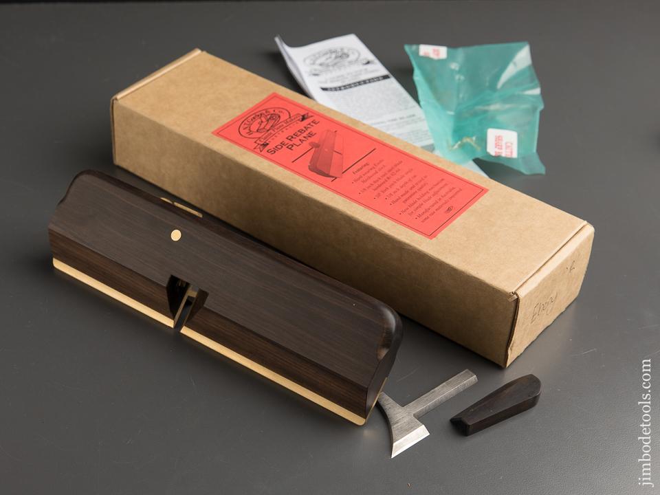 RARE Ebony H.N.T. GORDON & CO Side Rebate Rabbet Plane in Original Box - 88542