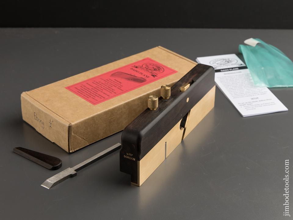 RARE Ebony H.N.T. GORDON & CO 3/16 inch Dado Plane in Original Box - 88543
