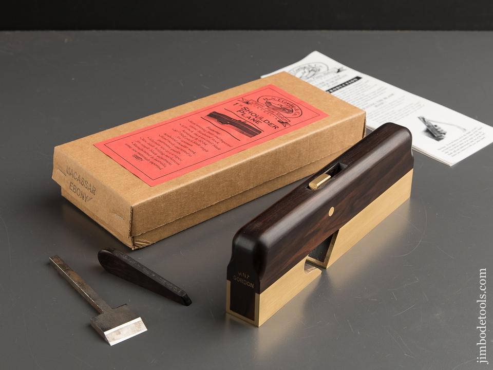 RARE Ebony H.N.T. GORDON & CO One inch Shoulder Plane MINT in Original Box - 88544