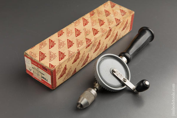 MILLERS FALLS No. 1420 Single Pinion 1/4 inch Hand Drill MINT in Original Box - 88580