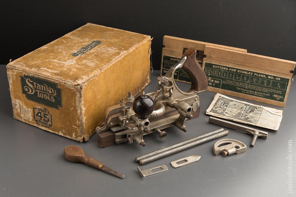STANLEY No. 45 Combination Plane 100% COMPLETE in Original Box SWEETHEART - 88620