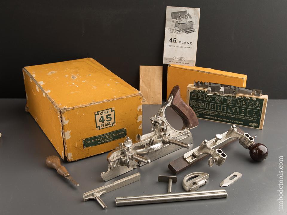 STANLEY No. 45 Combination Plane 100% COMPLETE in Original Box SWEETHEART - 88621