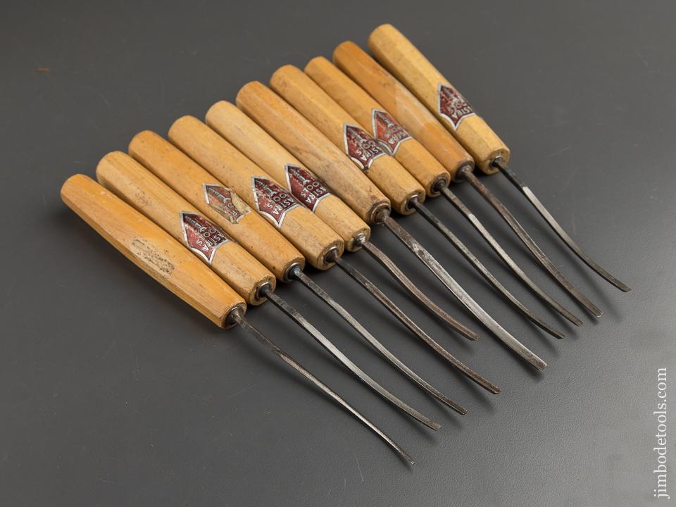 Dastra Gouges Stamp Ten DASTRA TOOLS Carving Gouges with Decals - 88624 – Jim Bode Tools