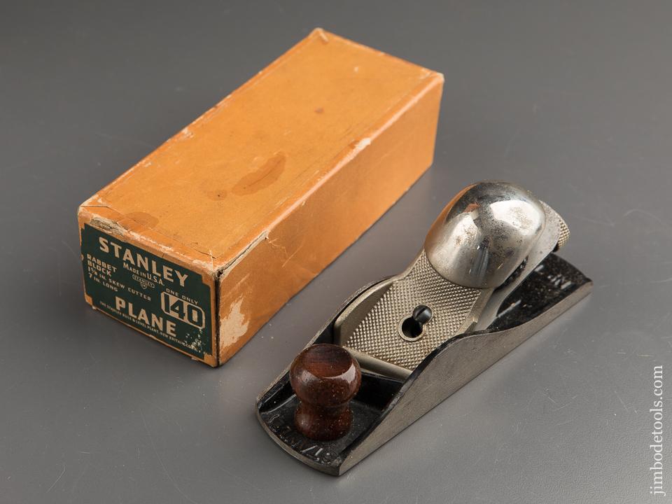STANLEY No. 140 Rabbet Block Plane MINT in Original Box SWEETHEART - 88634