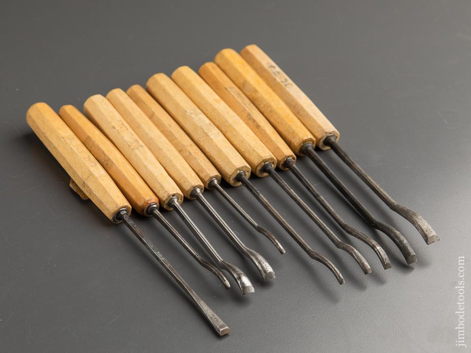 Ten DASTRA TOOLS Carving Gouges with Decals - 88637