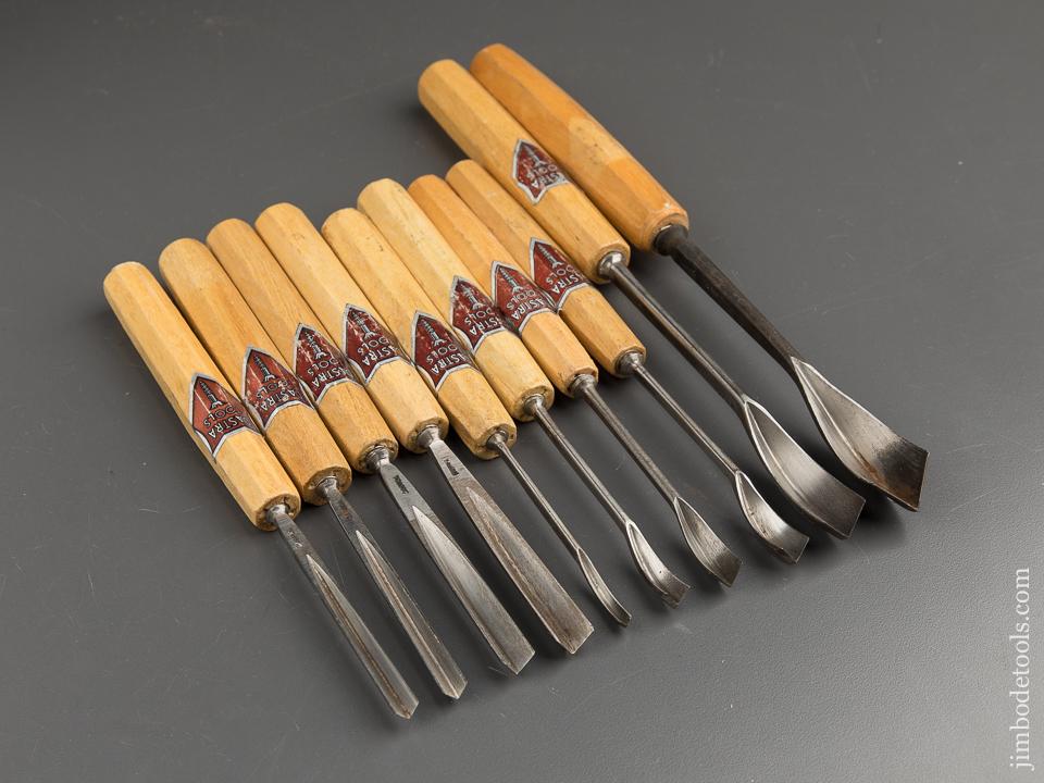 Ten DASTRA Carving Gouges with Decals - 88639