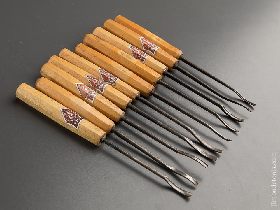 Dastra Gouges Stamp Ten DASTRA TOOLS Carving Gouges with Decals - 88641 – Jim Bode Tools