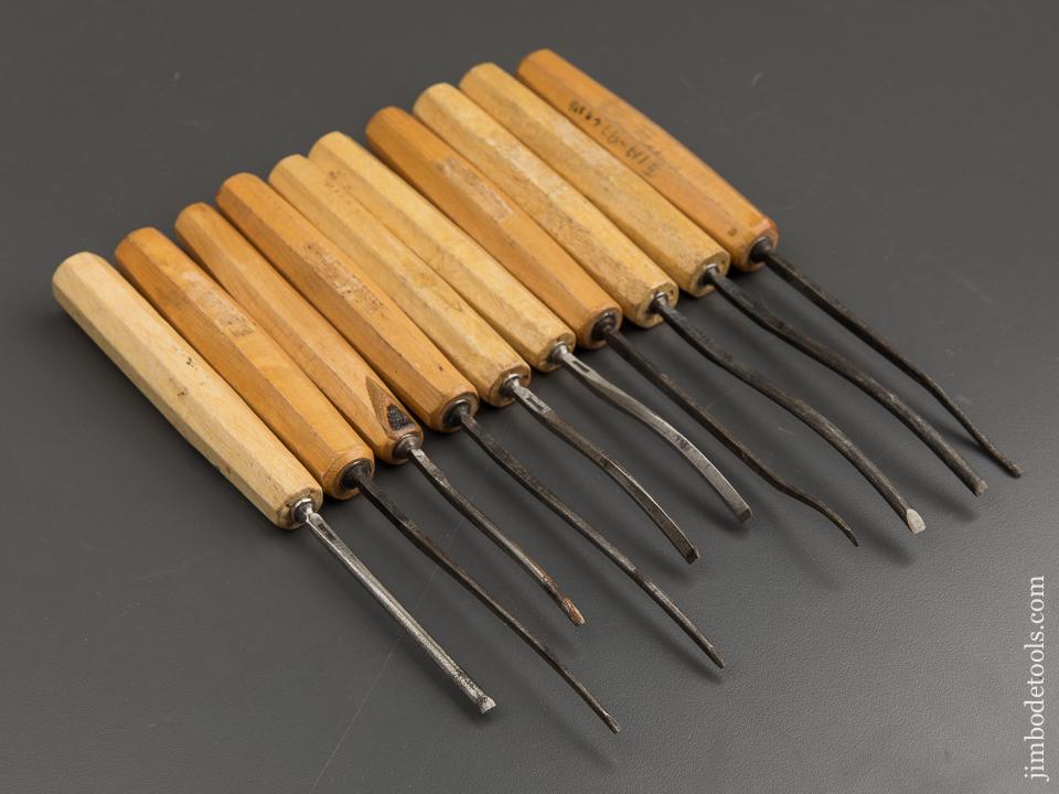 Ten DASTRA German Carving Gouges with Decals - 88642