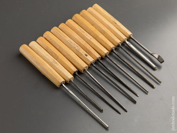 Eleven DASTRA Carving Gouges with Decals -- 88654 – Jim Bode Tools