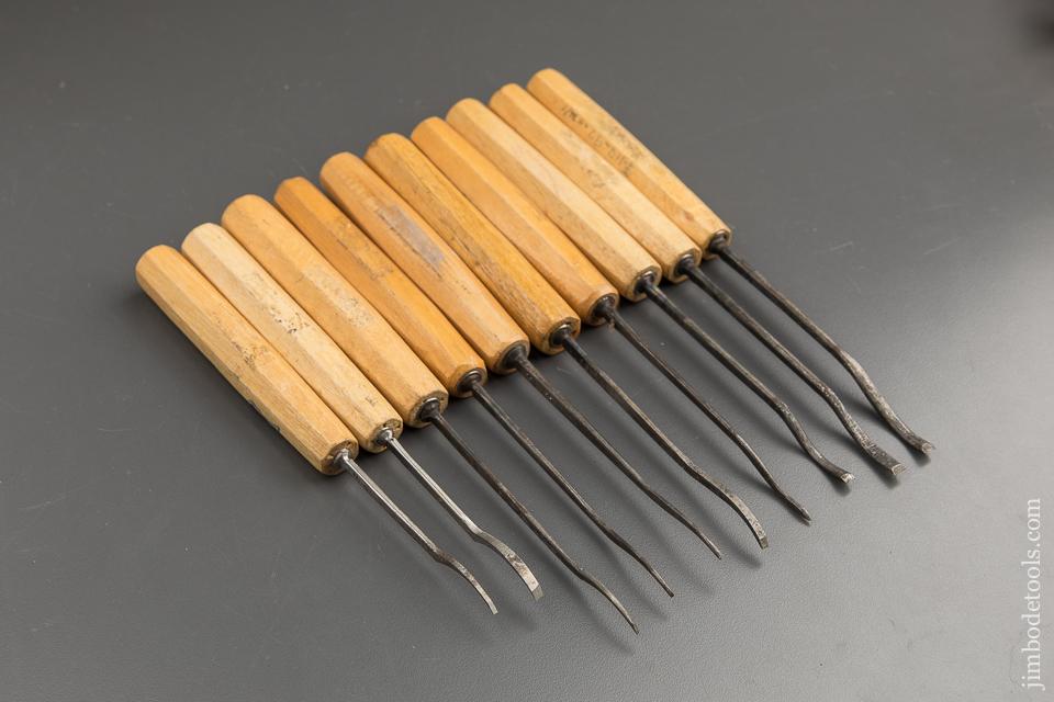Dastra Gouges Stamp Ten DASTRA CARVING Gouges with Decals -- 88671 – Jim Bode Tools