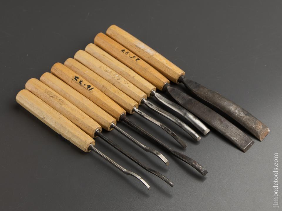 Nine DASTRA Carving Gouges with Decals - 88673