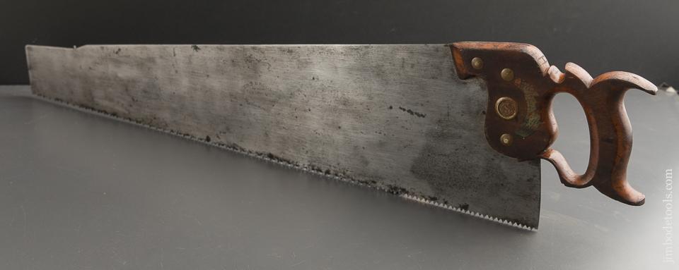 Fast Cutting 6 point 26 inch Crosscut GEO. B. BROOKS AUBURN, ME Hand Saw with Decal - 88678