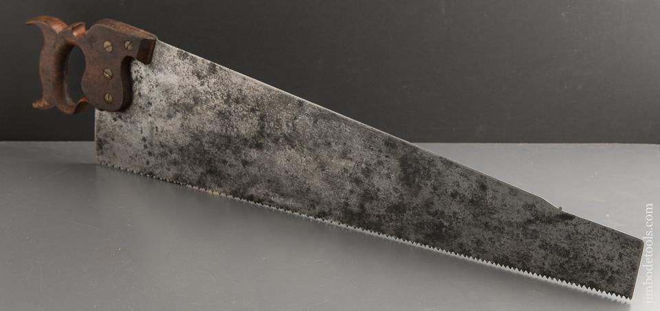 Fast Cutting 6 point 26 inch Crosscut GEO. B. BROOKS AUBURN, ME Hand Saw with Decal - 88678