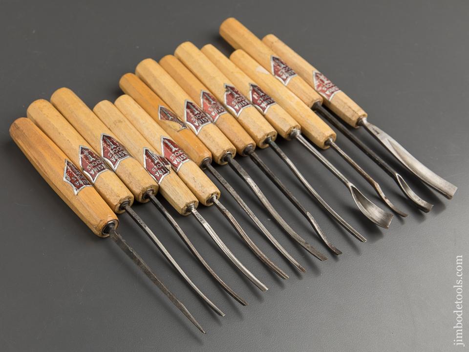Set of Thirteen DASTRA Carving Gouges with Decals - 88668
