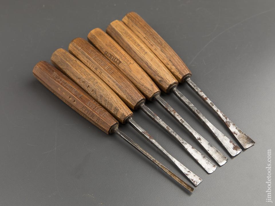 Set of Six Fishtail Gouges by I&H SORBY - 88701