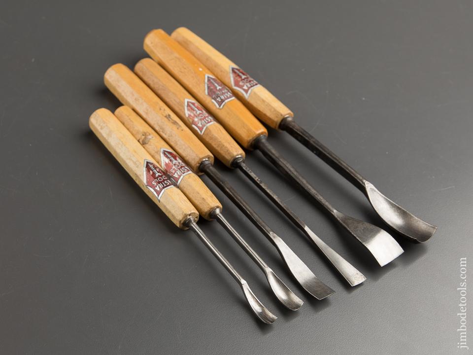 Six Extra Fine DASTRA Spoon Gouges with Decals - 88731