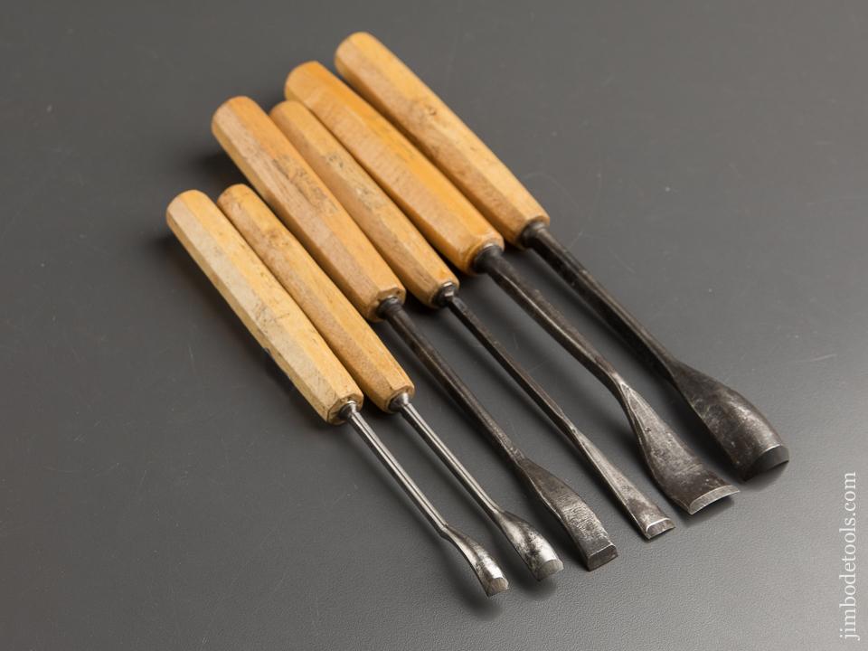 Six Extra Fine DASTRA Spoon Gouges with Decals - 88731