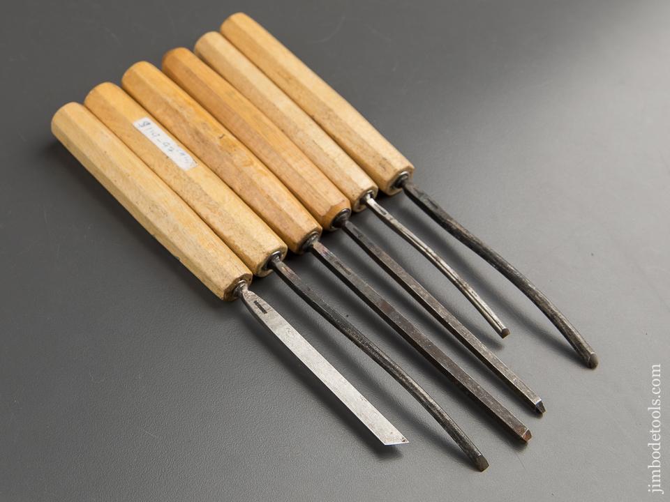 Six NEW OLD STOCK Carving Chisels by DASTRA with Decals - 88732