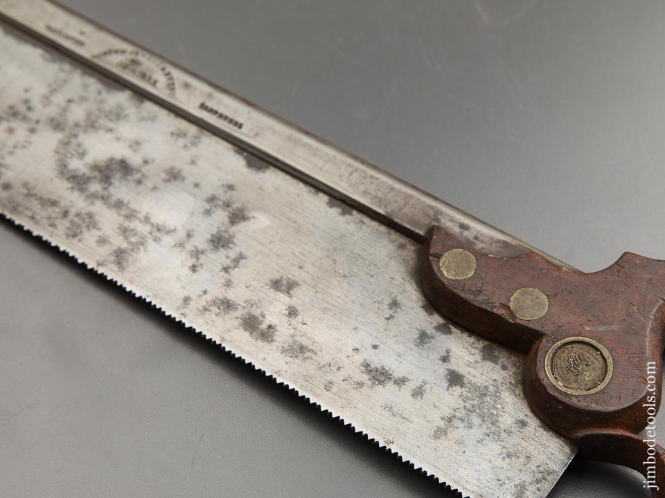 Very Rare! NORTON JEWETT & BUZBY NY Triple Cove Saw - 88767U